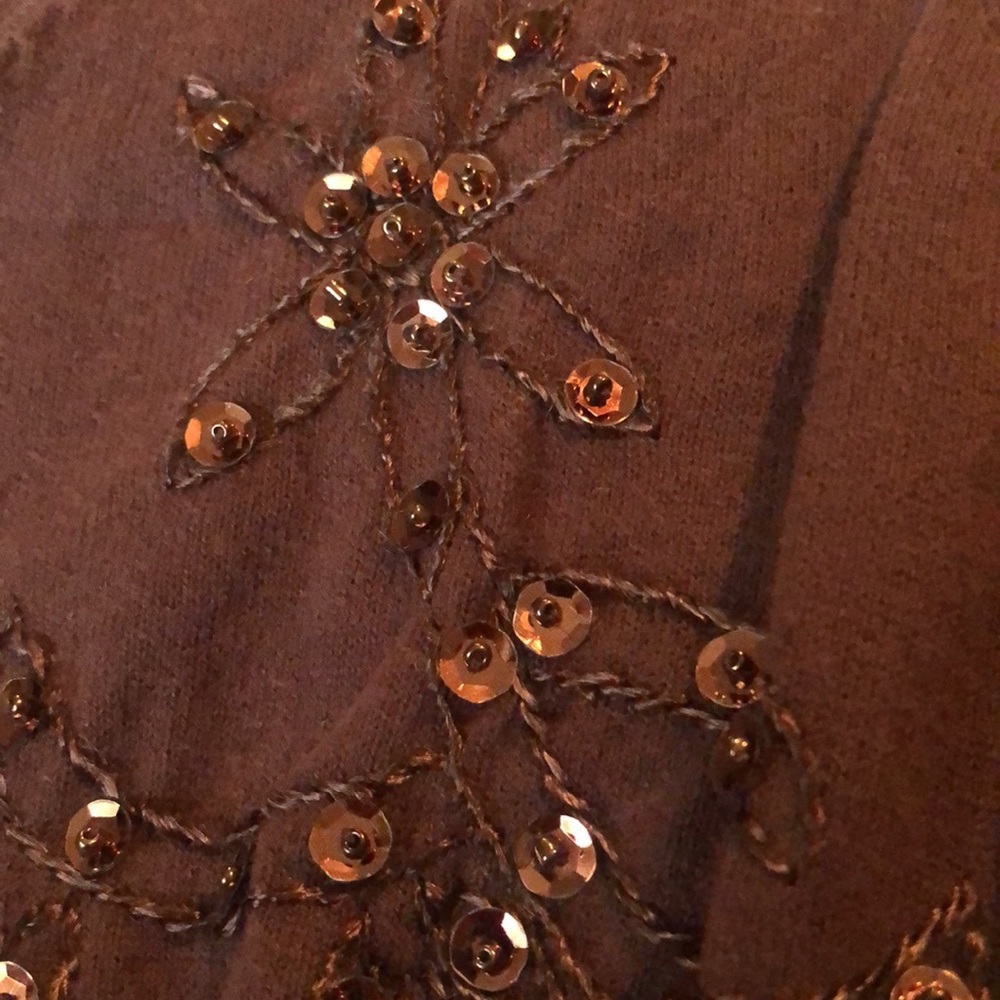 Cato Gently worn sequins top. Good condition. No stains,flaws or piling. Brown - Picture 4 of 11